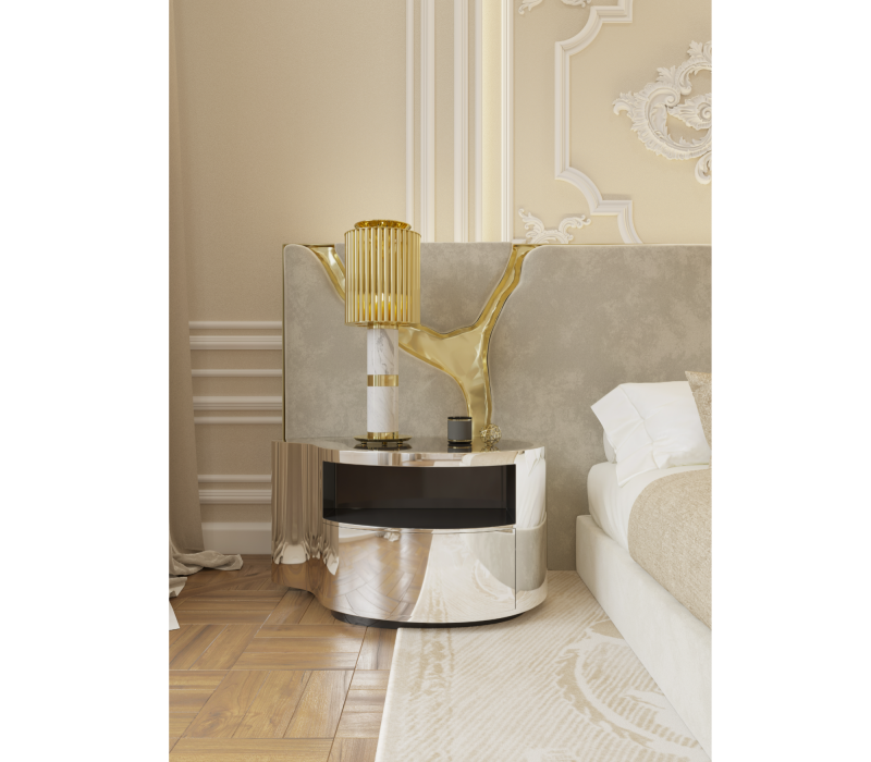 Wave Big Gold Nightstand mobile image 8
