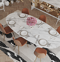Pietra Oval XL Dining Table