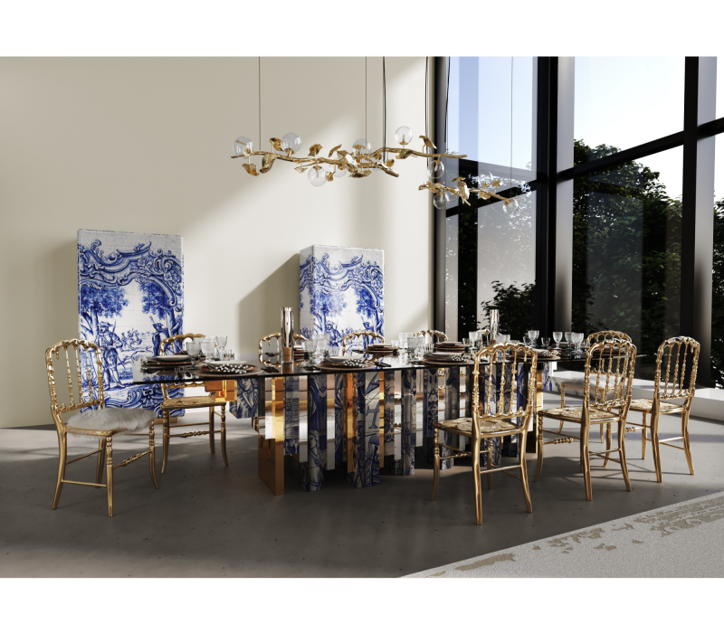 Heritage Sepia Dining Table mobile image 5