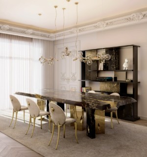 empire portoro dining table