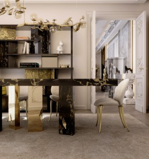 empire portoro dining table