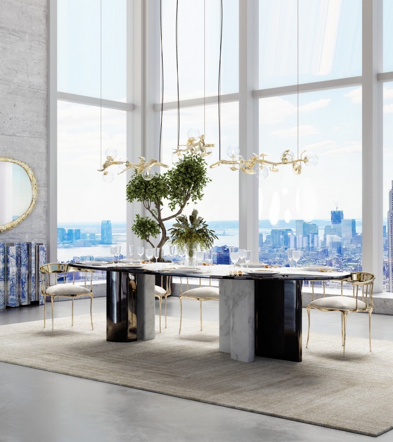 Ophelia Carrara Marble and Black