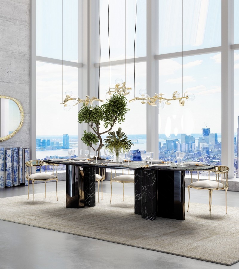 Ophelia Nero Marquina Marble and Black