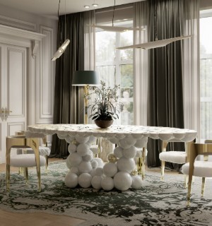 newton white dining table