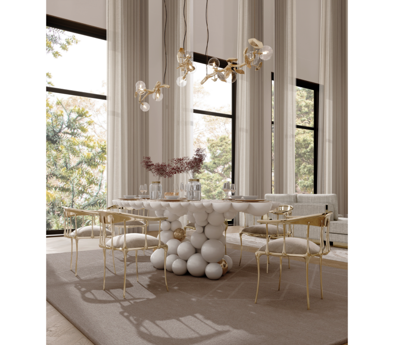 Newton White Dining Table mobile image 11