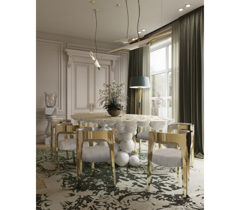 Newton White Dining Table mobile image 10