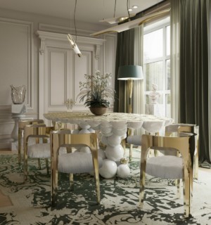 newton white dining table