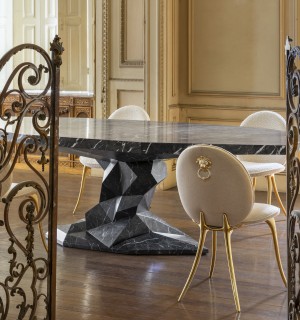 bonsai faux marble dining table