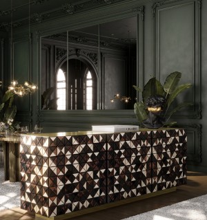 pixel walnut sideboard