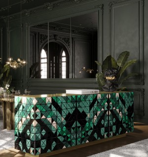 pixel green sideboard
