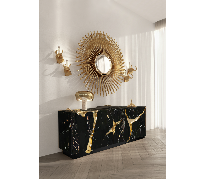 Lapiaz Portoro Marble Sideboard mobile image 7