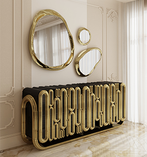 OBLONG GOLD SIDEBOARD