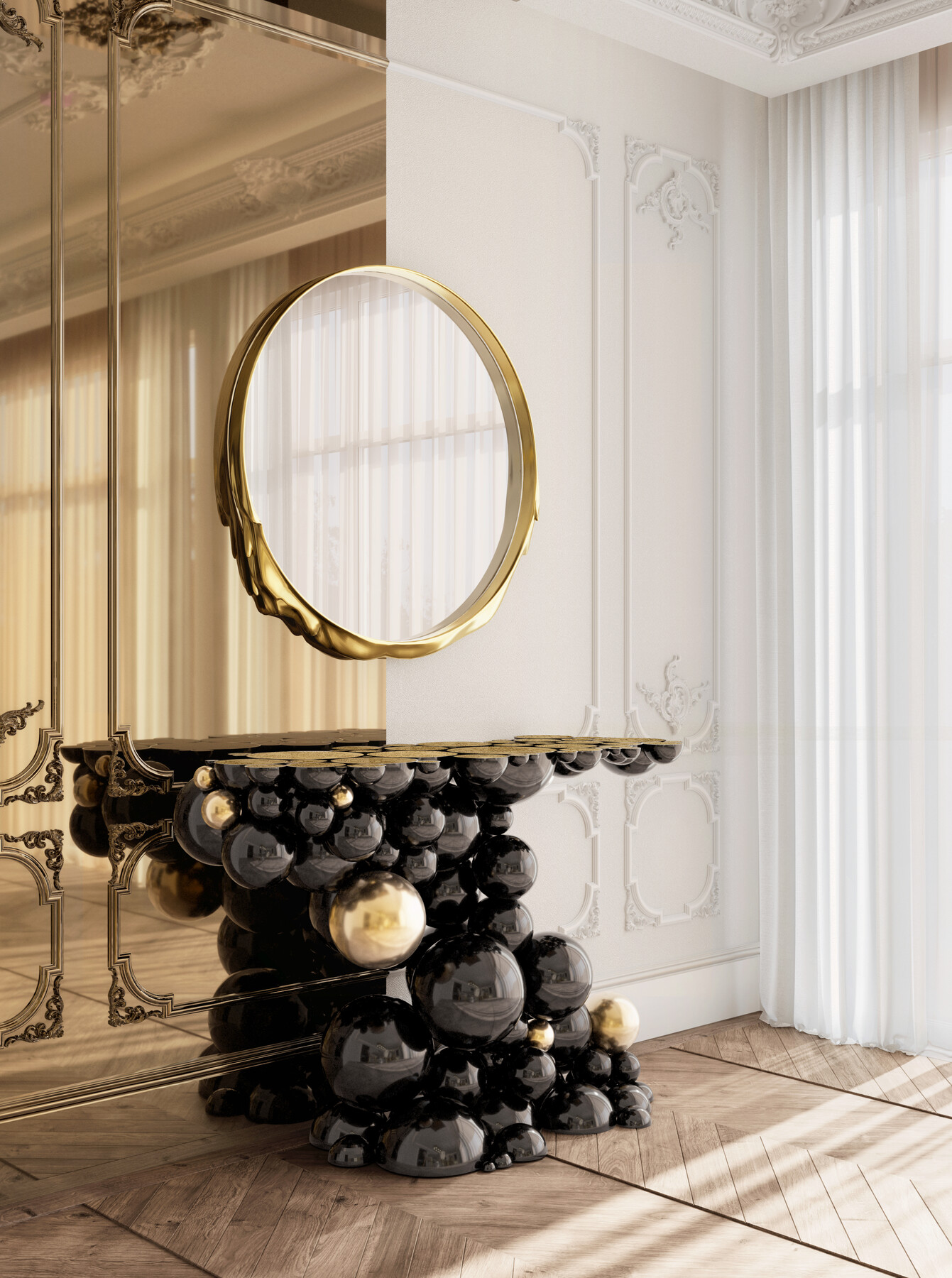 newton faux-marble