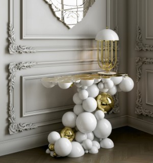 newton white console
