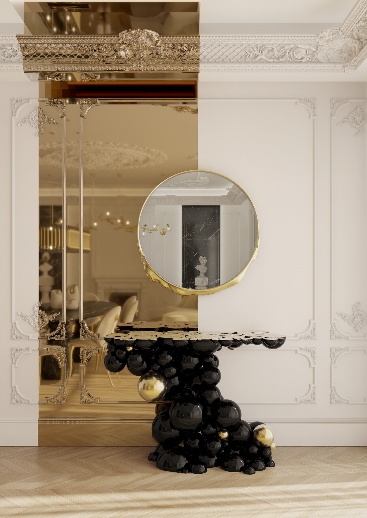 newton faux-marble