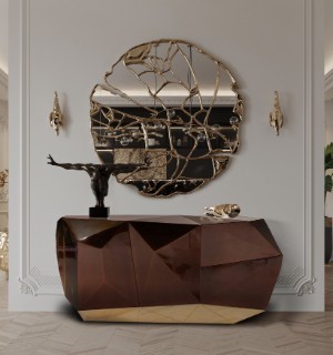 diamond chocolate sideboard