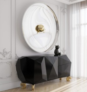 diamond black sideboard