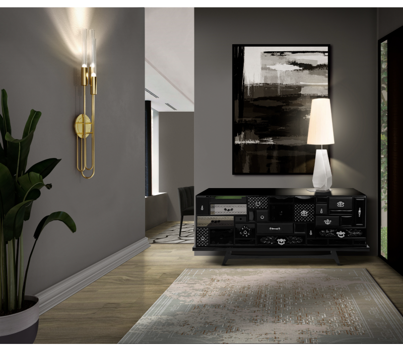 Mondrian Black Sideboard mobile image 7
