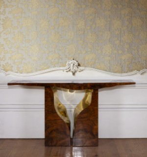 lapiaz walnut console