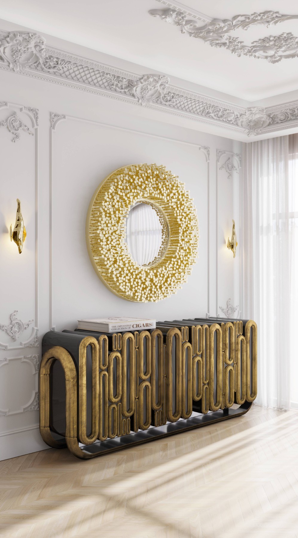 oblong aged gold