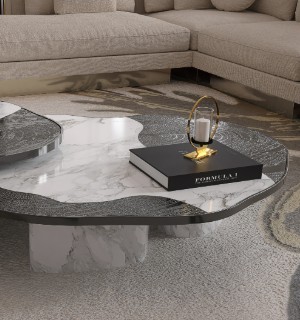 OPHELIA CALACATTA MARBLE AND BLACK