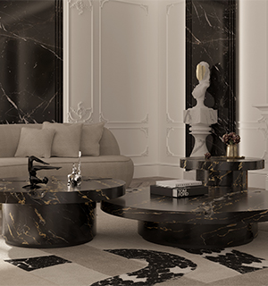 EMPIRE portoro marble Center Table