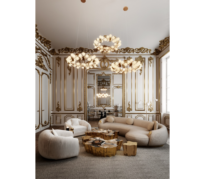 Soleil Curved Cream Sofa mobile image 12