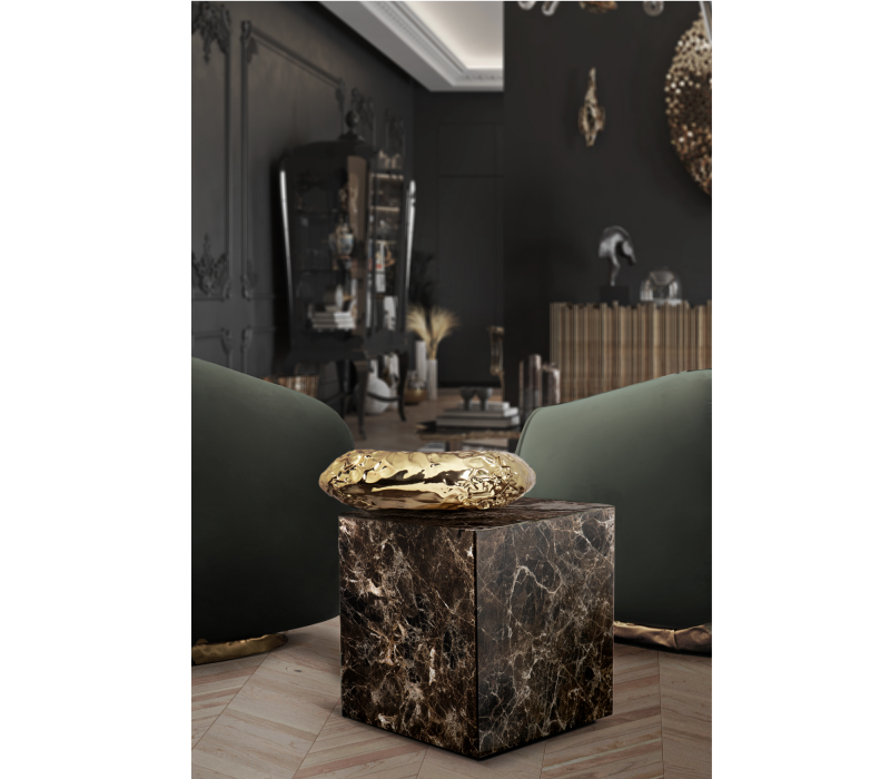 Stonehenge Emperador Side Table mobile image 6