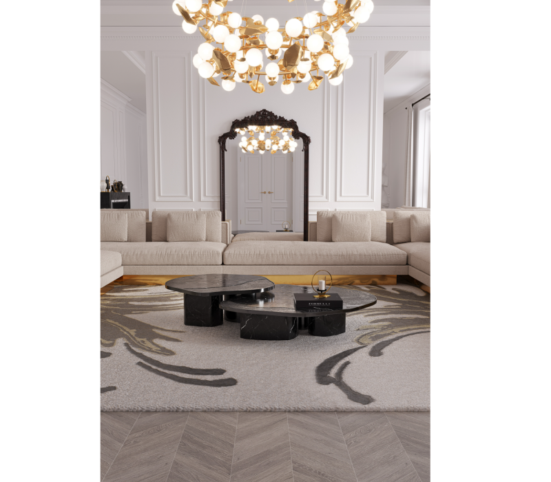 Ophelia Nero Marquina Marble And Black Center Table mobile image 5