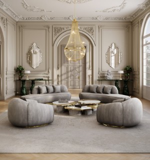 ophelia calacatta marble and gold center table