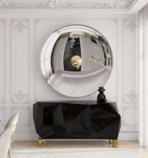 diamond black sideboard