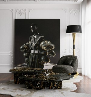OPHELIA PORTORO MARBLE AND BLACK