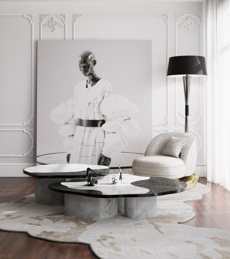 ophelia calacatta marble and black
