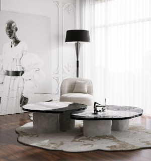 OPHELIA CALACATTA MARBLE AND BLACK