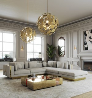 lapiaz gold / copper center table