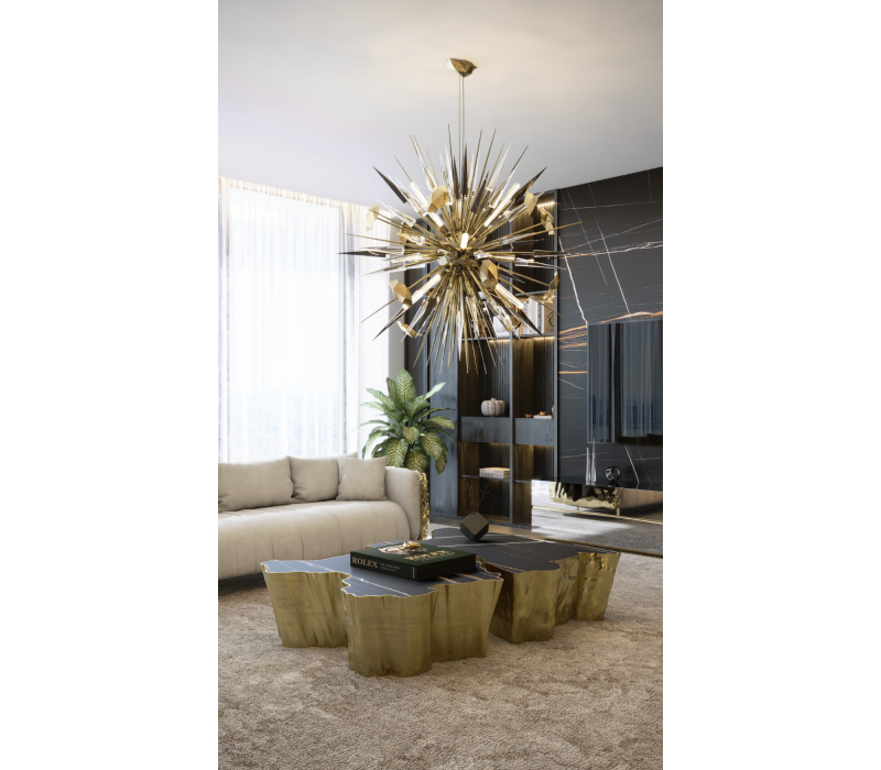 Eden Black Marble Center Table mobile image 9