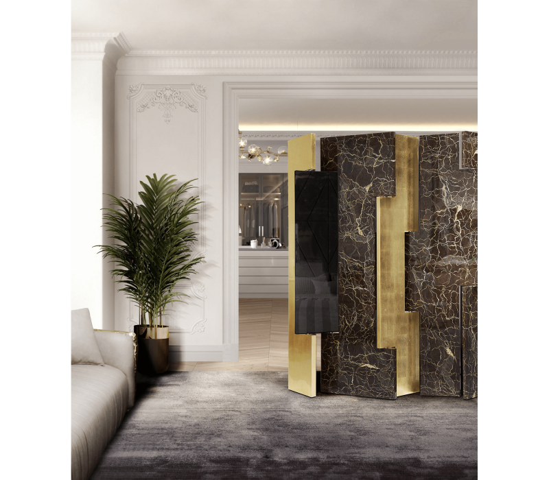 Avenue Faux-marble Folding Screen mobile image 9