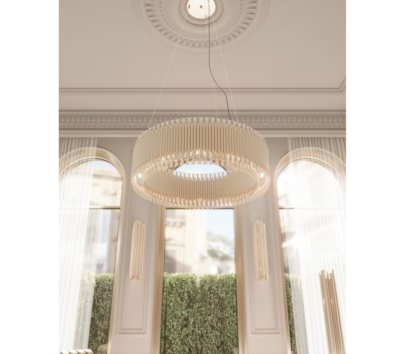 Matheny Round Suspension Lamp mobile image 7