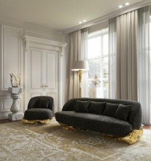 angra black sofa