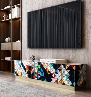 pixel tv cabinet