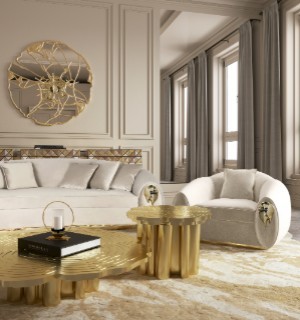 fortuna gold set of 3 center table