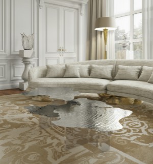 monet silver center table