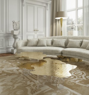 monet brass center table