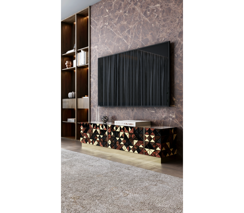 Pixel Walnut Tv Cabinet mobile image 7