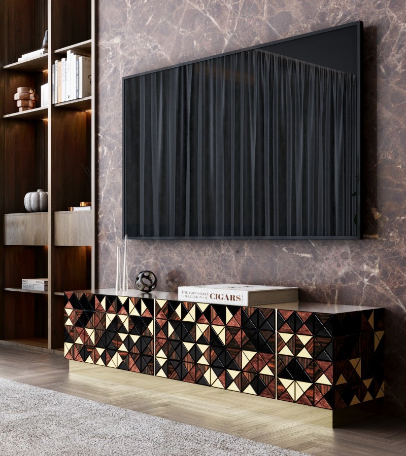 PIXEL walnut TV