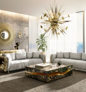 quarry portoro marble center table