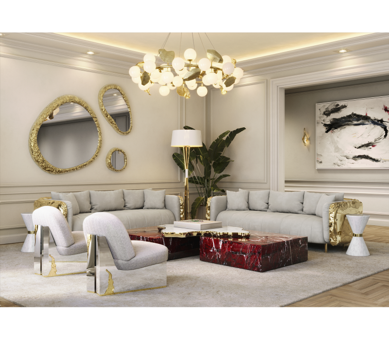 Navarra Rosso Levanto And Carrara Marble Center Table mobile image 6