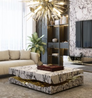 quarry calacatta violla marble center table