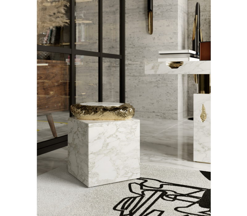 Stonehenge Carrara Side Table mobile image 9