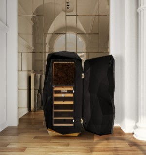 diamond black cigar humidor cabinet